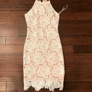 Lulus White Lace Dress M